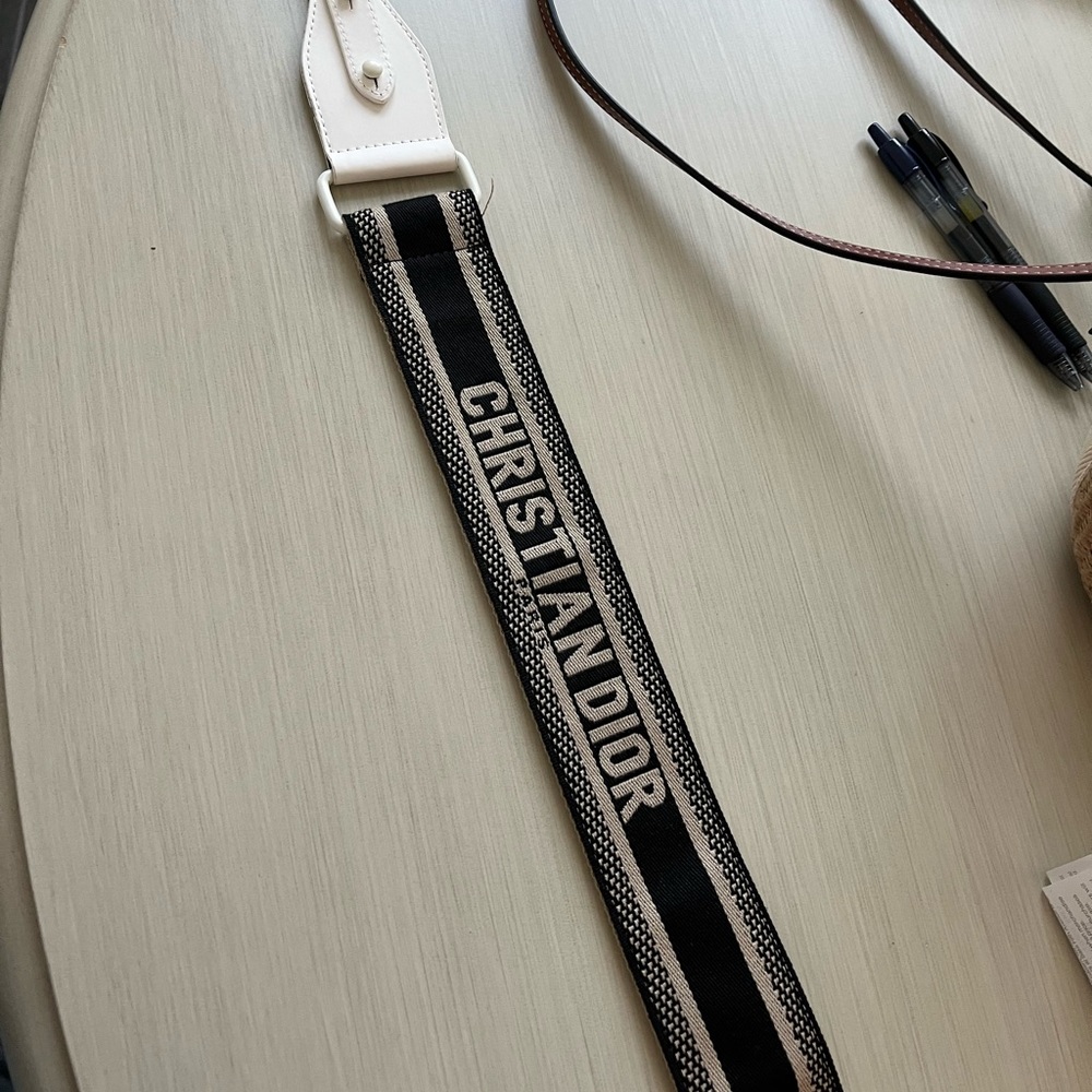 DIOR CANVAS SADDLE STRAP